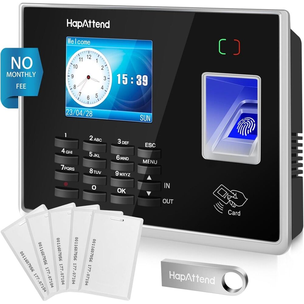 HapAttend Time Clock - Fingerprint Time Clock